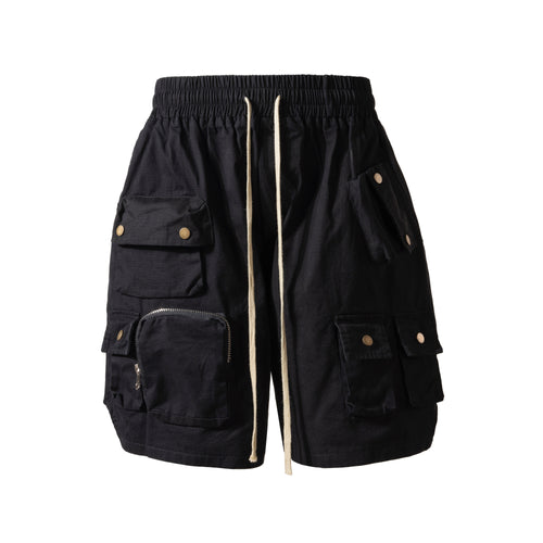 Black Cargo Mutli-Pocket Short