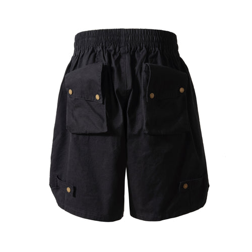 Black Cargo Mutli-Pocket Short