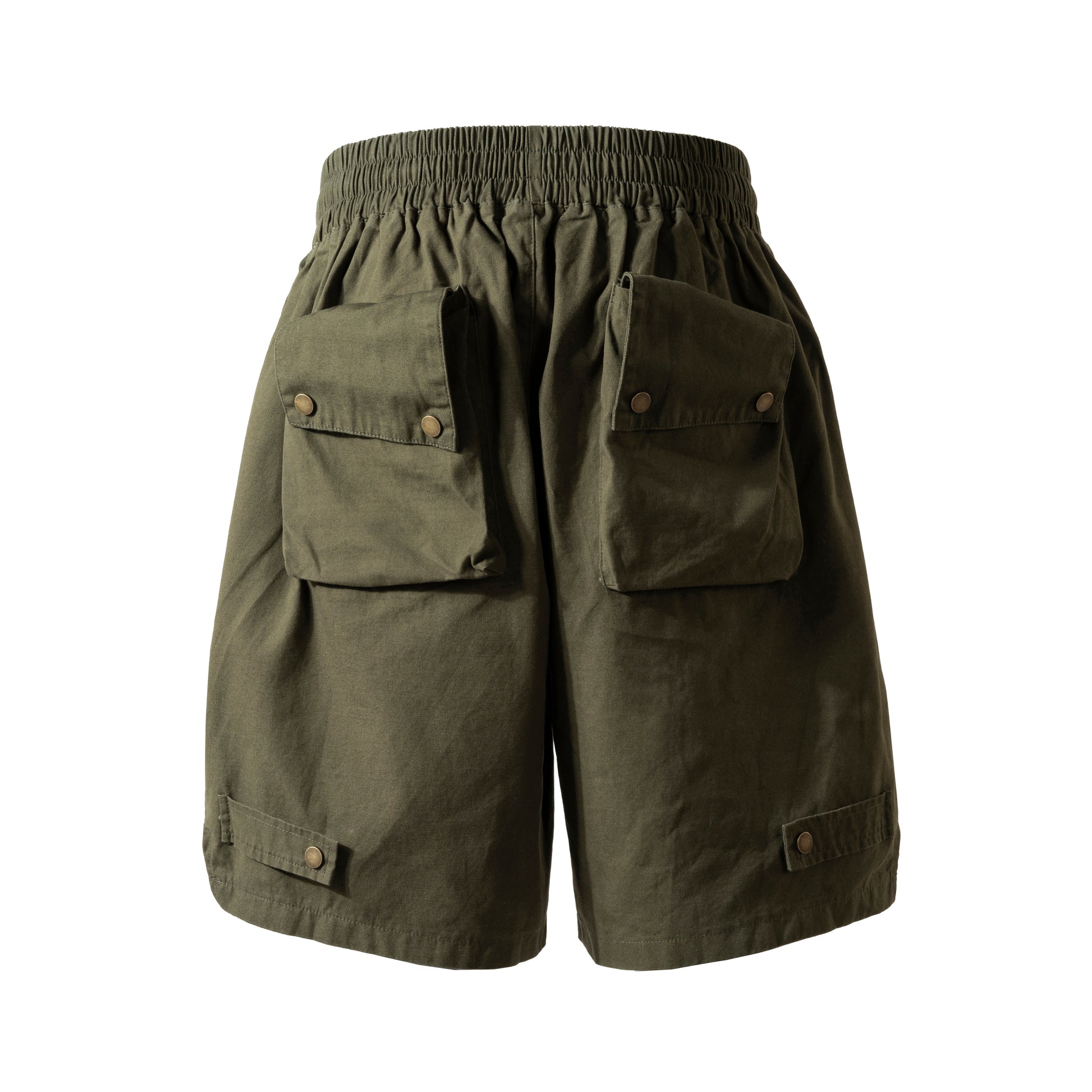 Olive-Green Cargo Mutli-Pocket Short