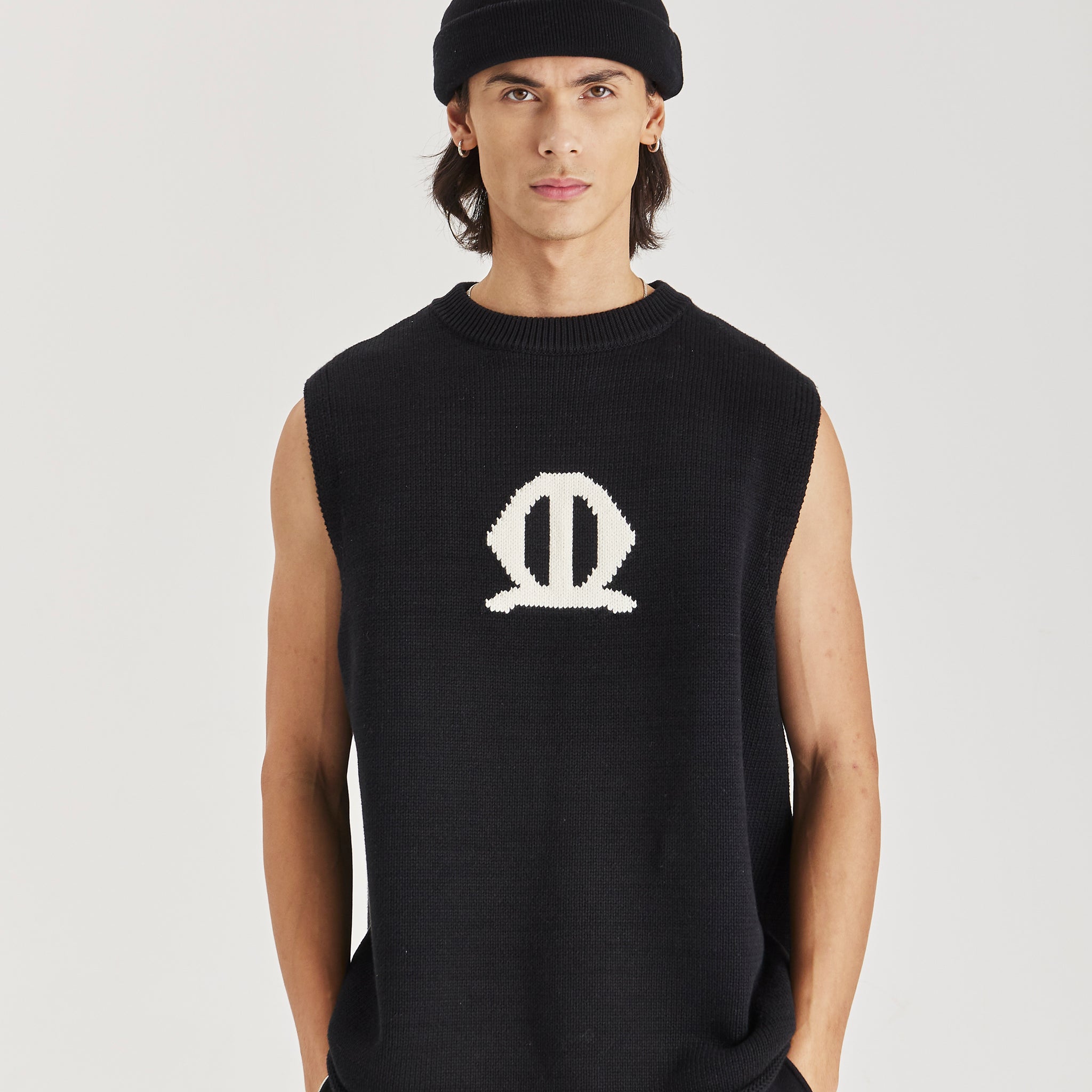 MR LOGO KNIT SLEEVELESS TANK